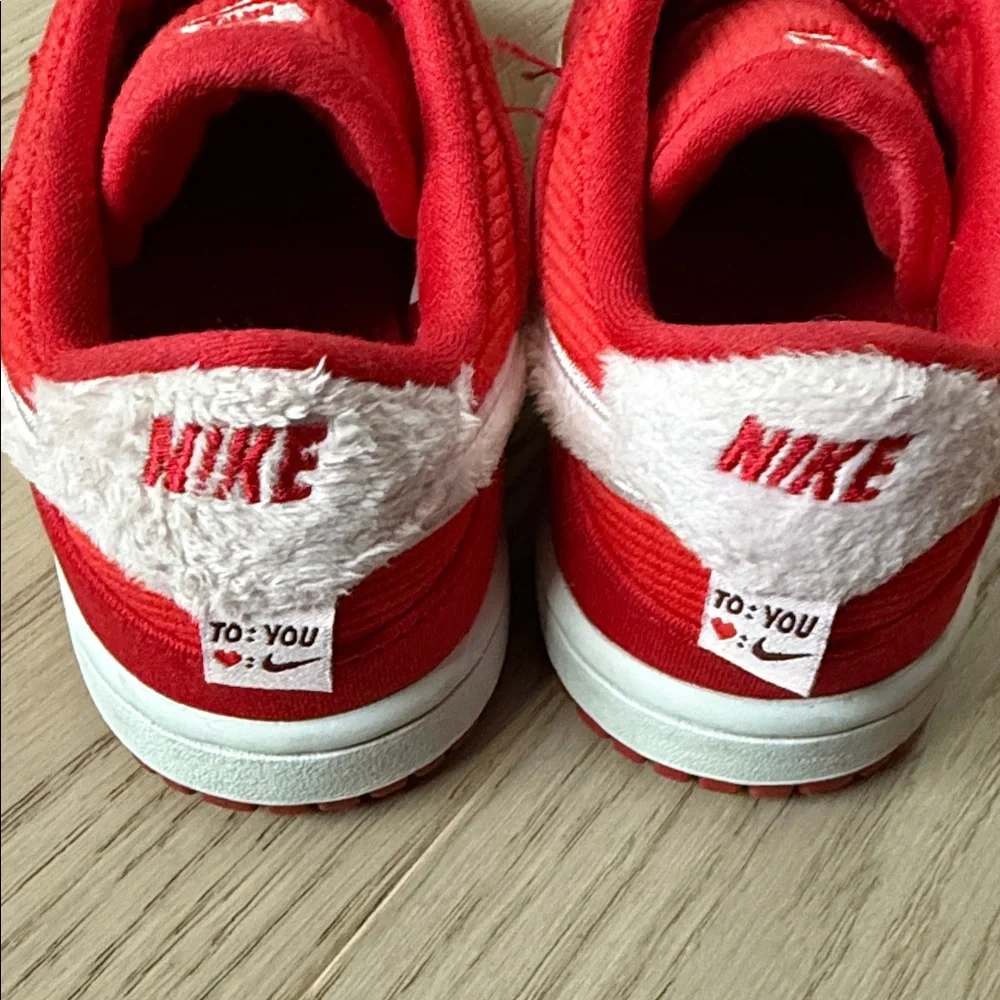 Nike Kids Red and White Sneakers
